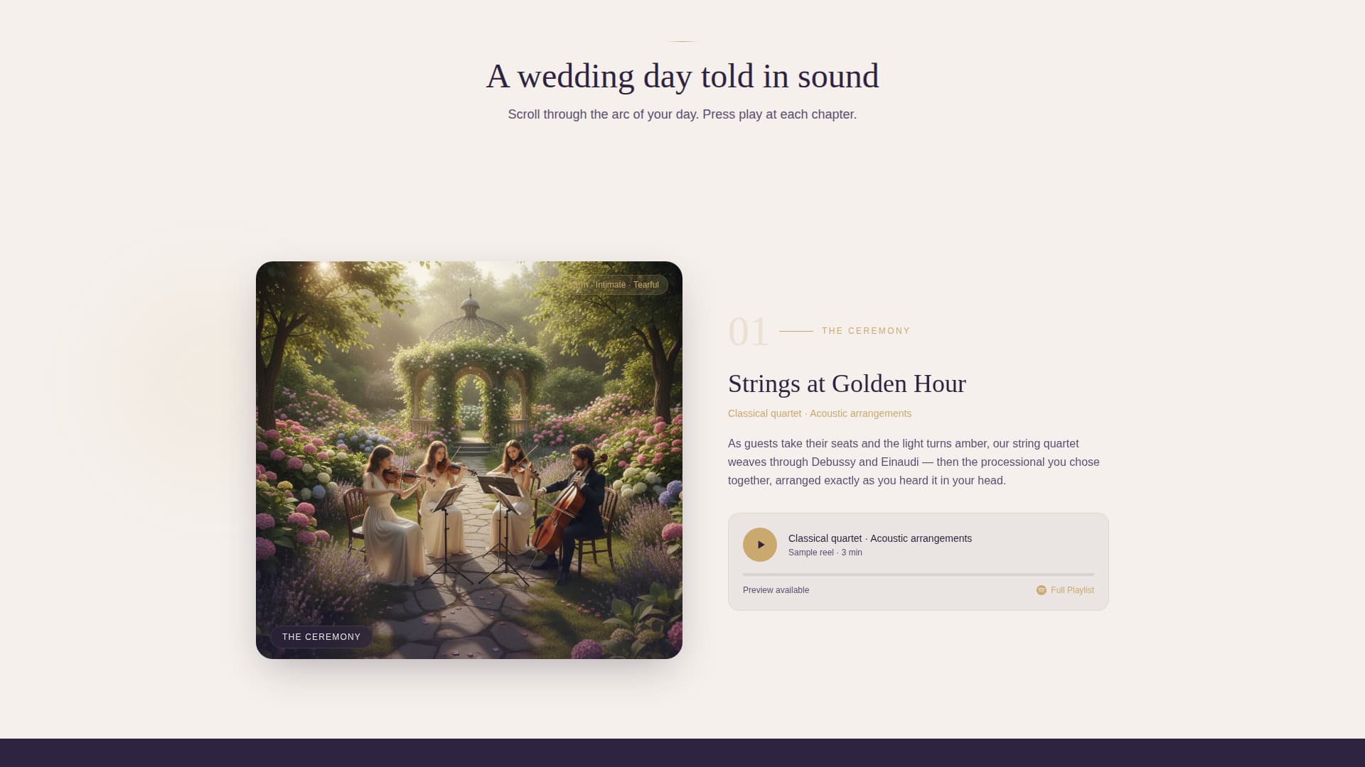Garden Wedding Advanced Booking Website Template