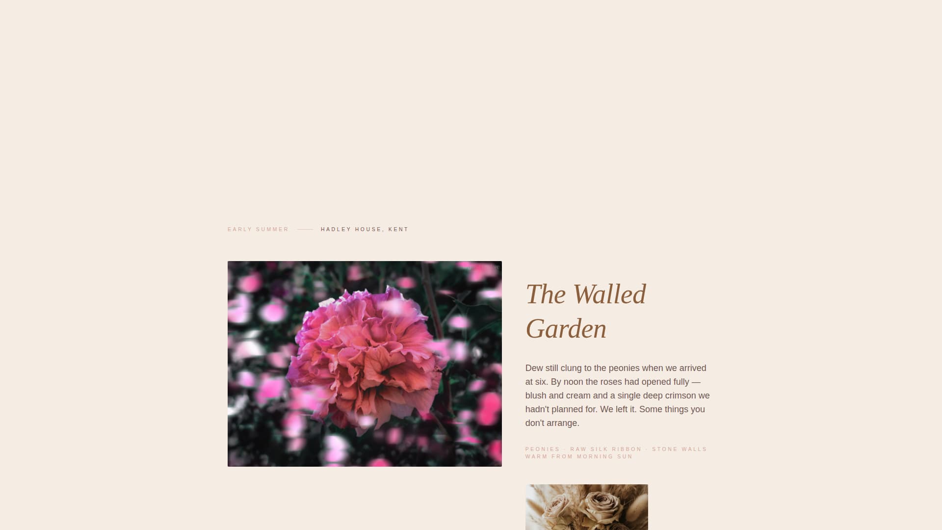 Garden Wedding Specialist Booking Website Template