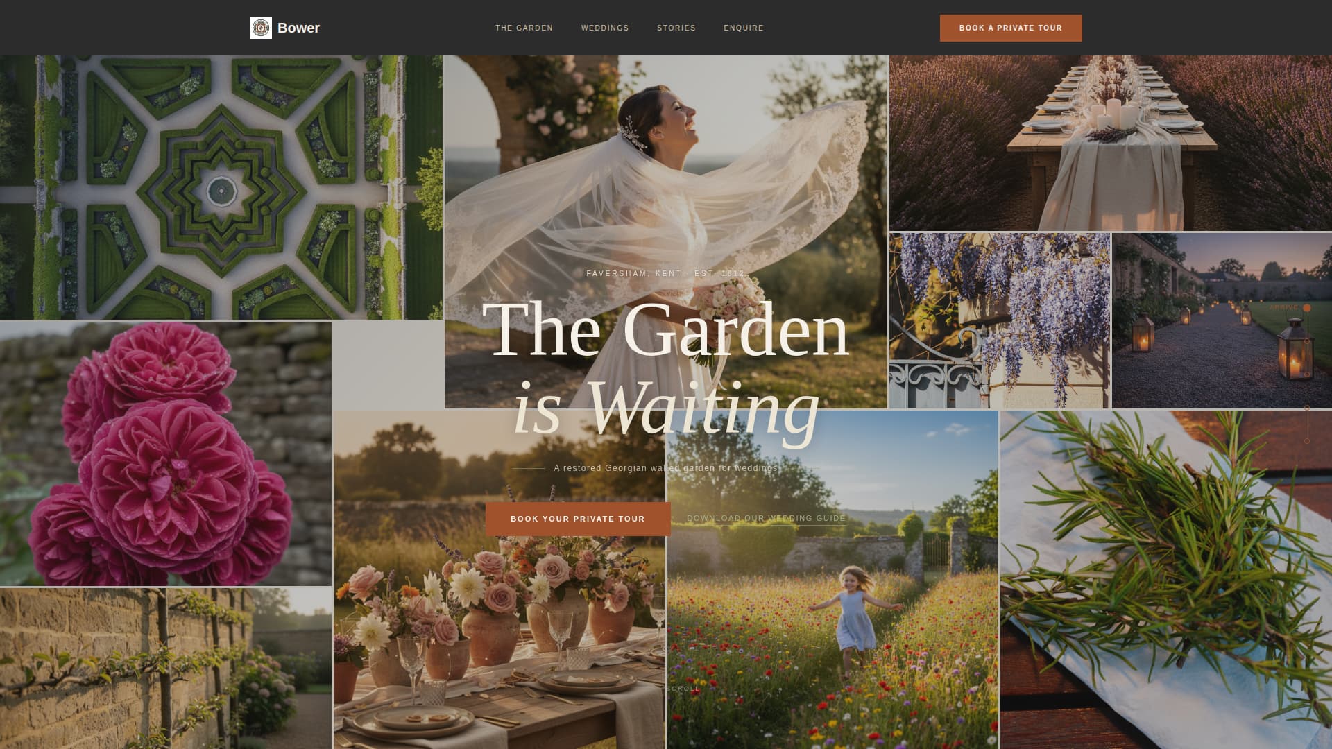 Garden Wedding Expert Booking Website Template