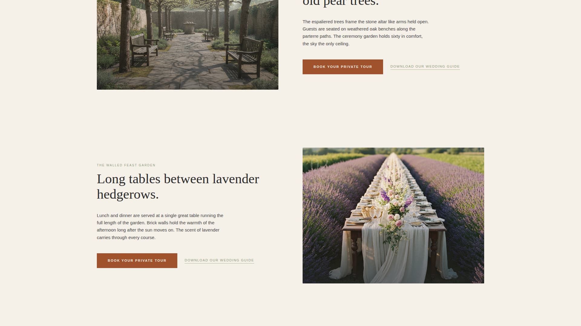 Garden Wedding Expert Booking Website Template
