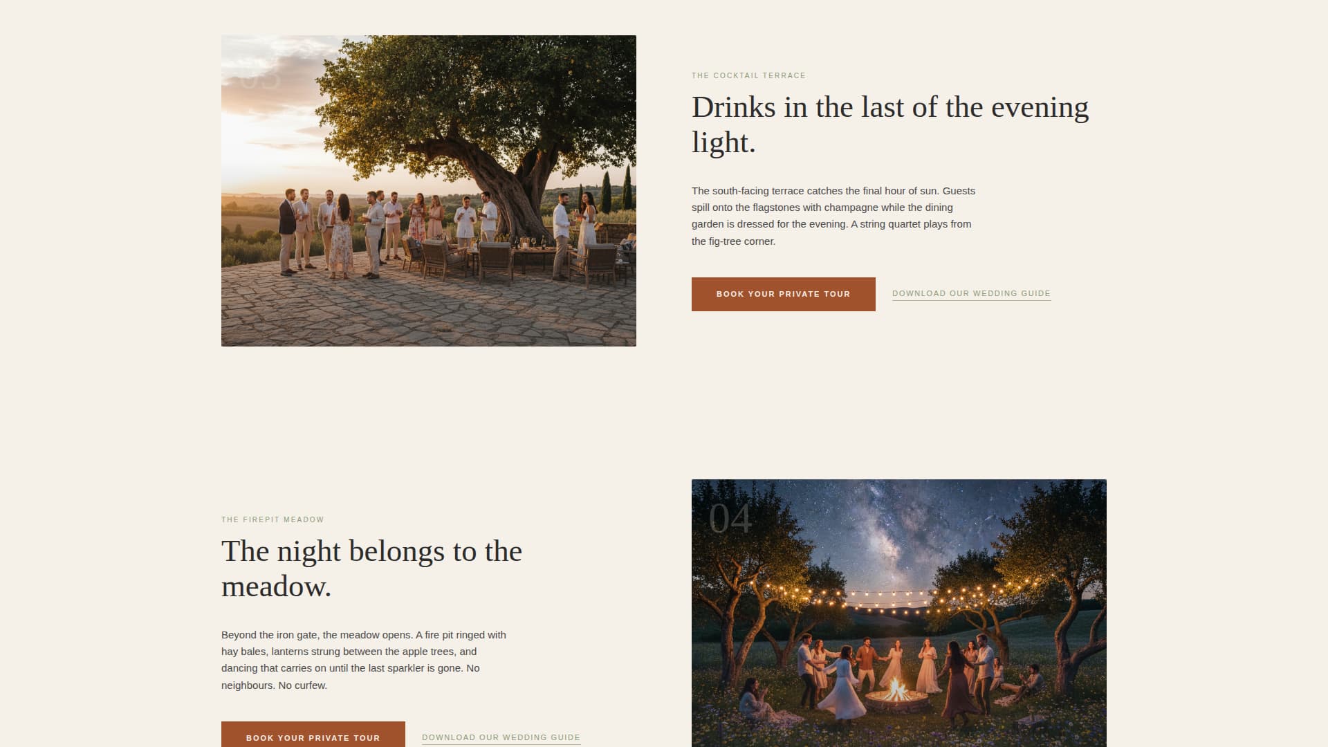 Garden Wedding Expert Booking Website Template