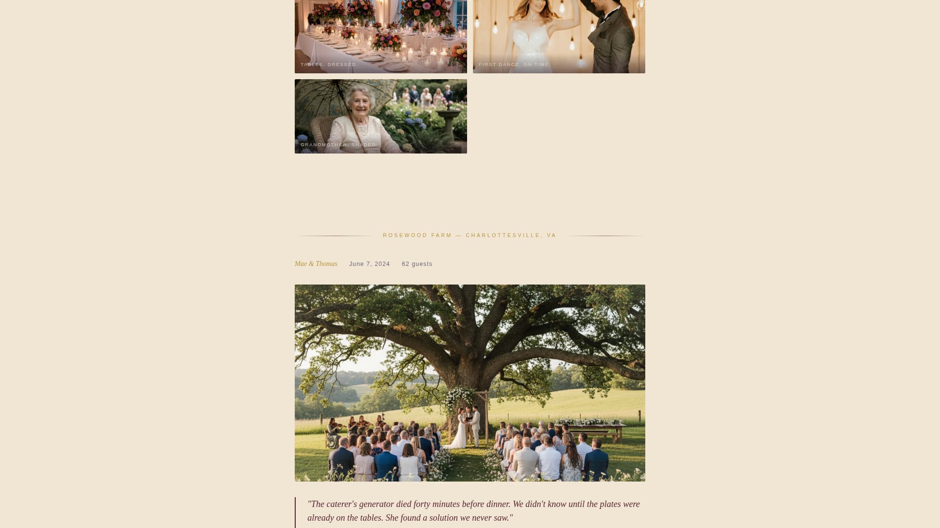 Wedding Venue Reviews Website Template