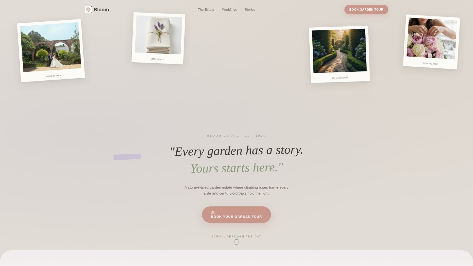 Wedding Venue Local Booking Website Template
