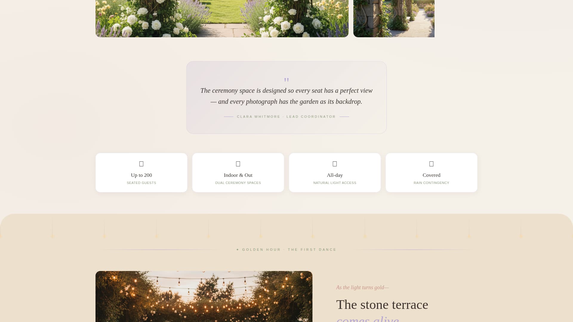 Wedding Venue Local Booking Website Template