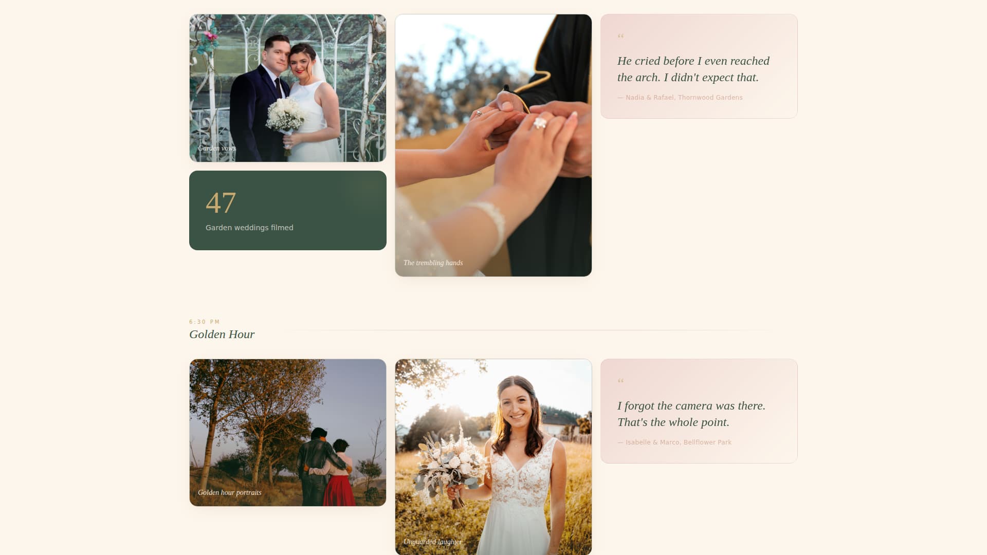 Garden Wedding Complete Booking Website Template