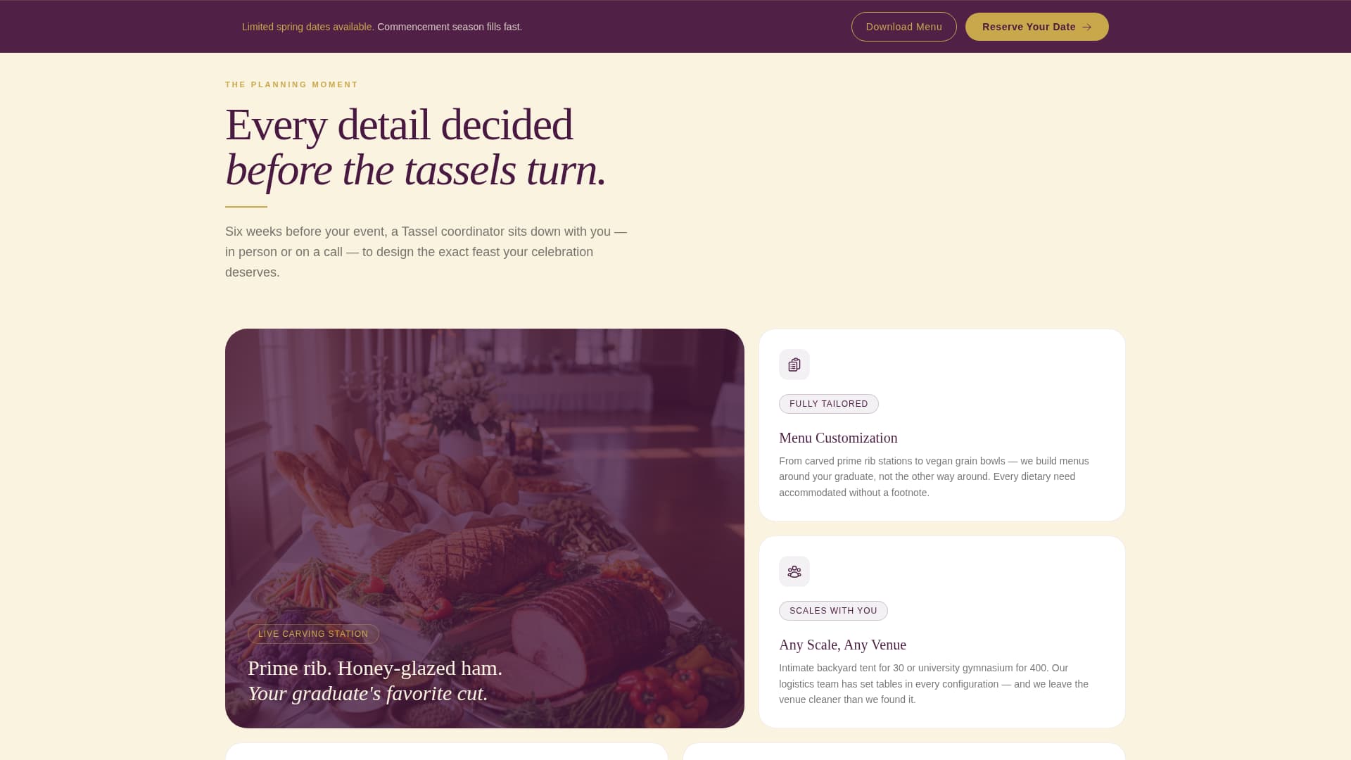 Graduation Event Booking Website Template
