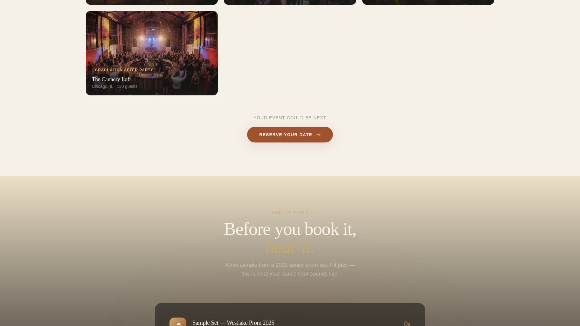 Graduation Event Complete Booking Website Template