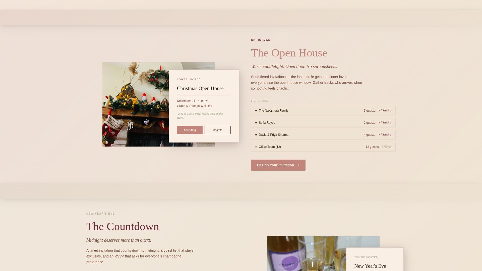 Holiday Event Reviews Website Template