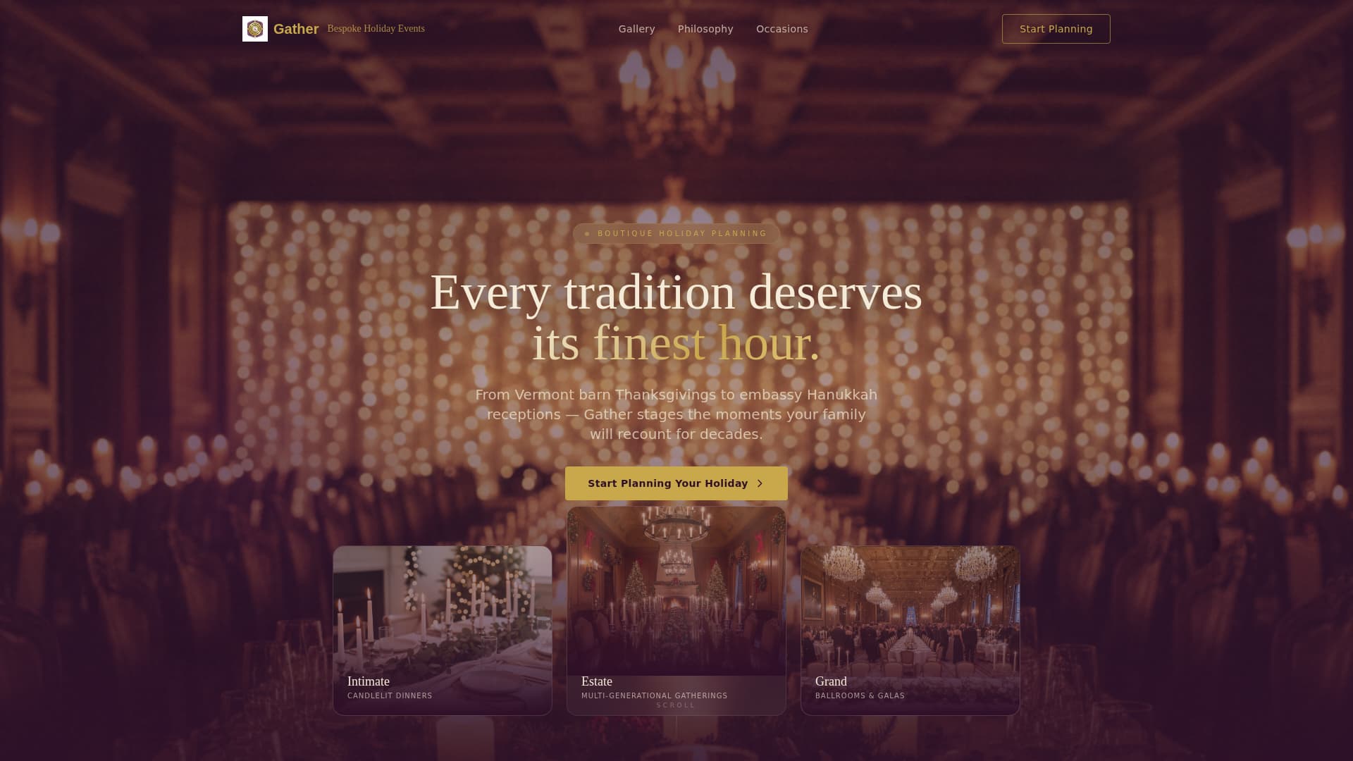Holiday Event Blog Website Template
