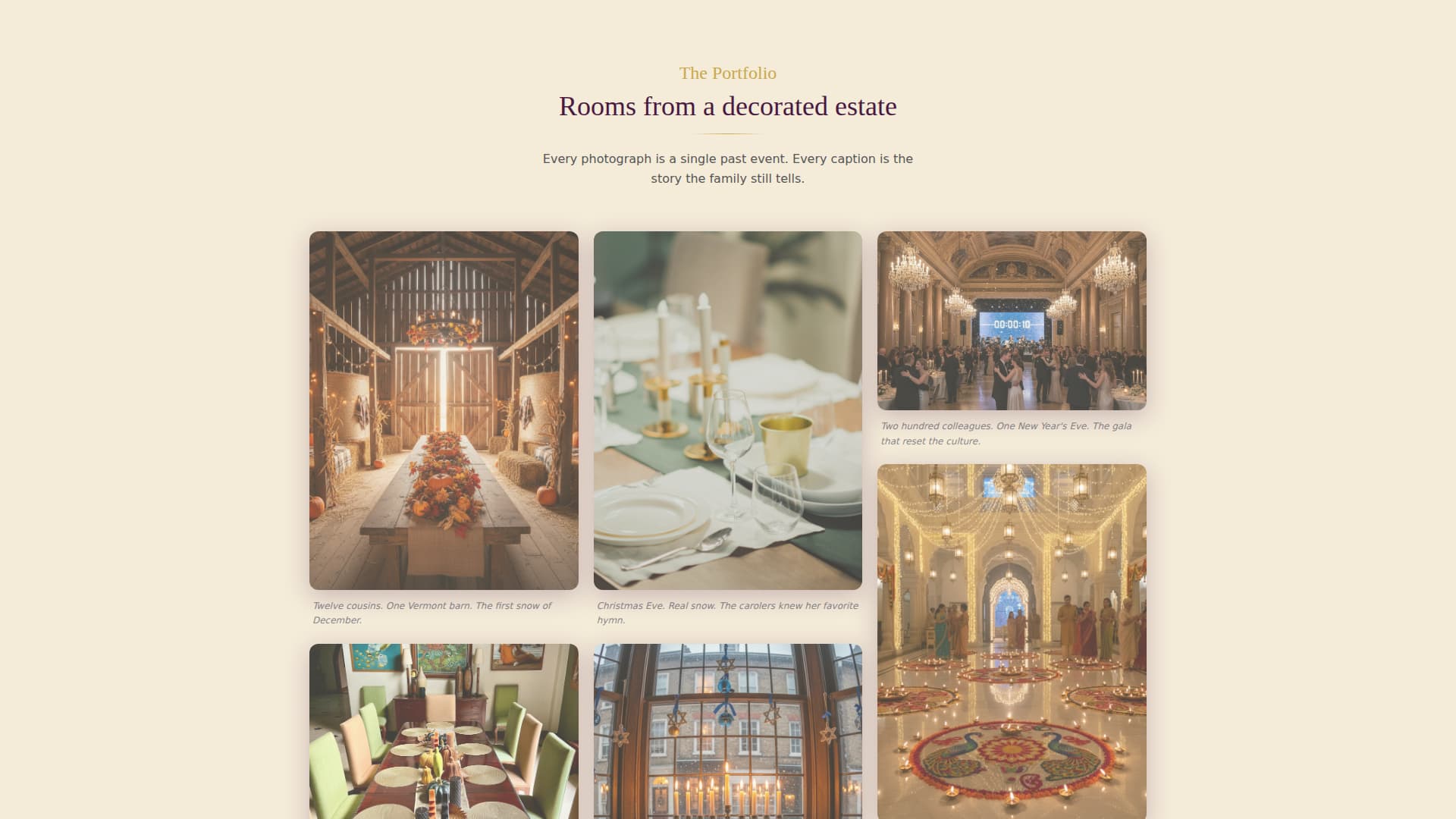 Holiday Event Blog Website Template