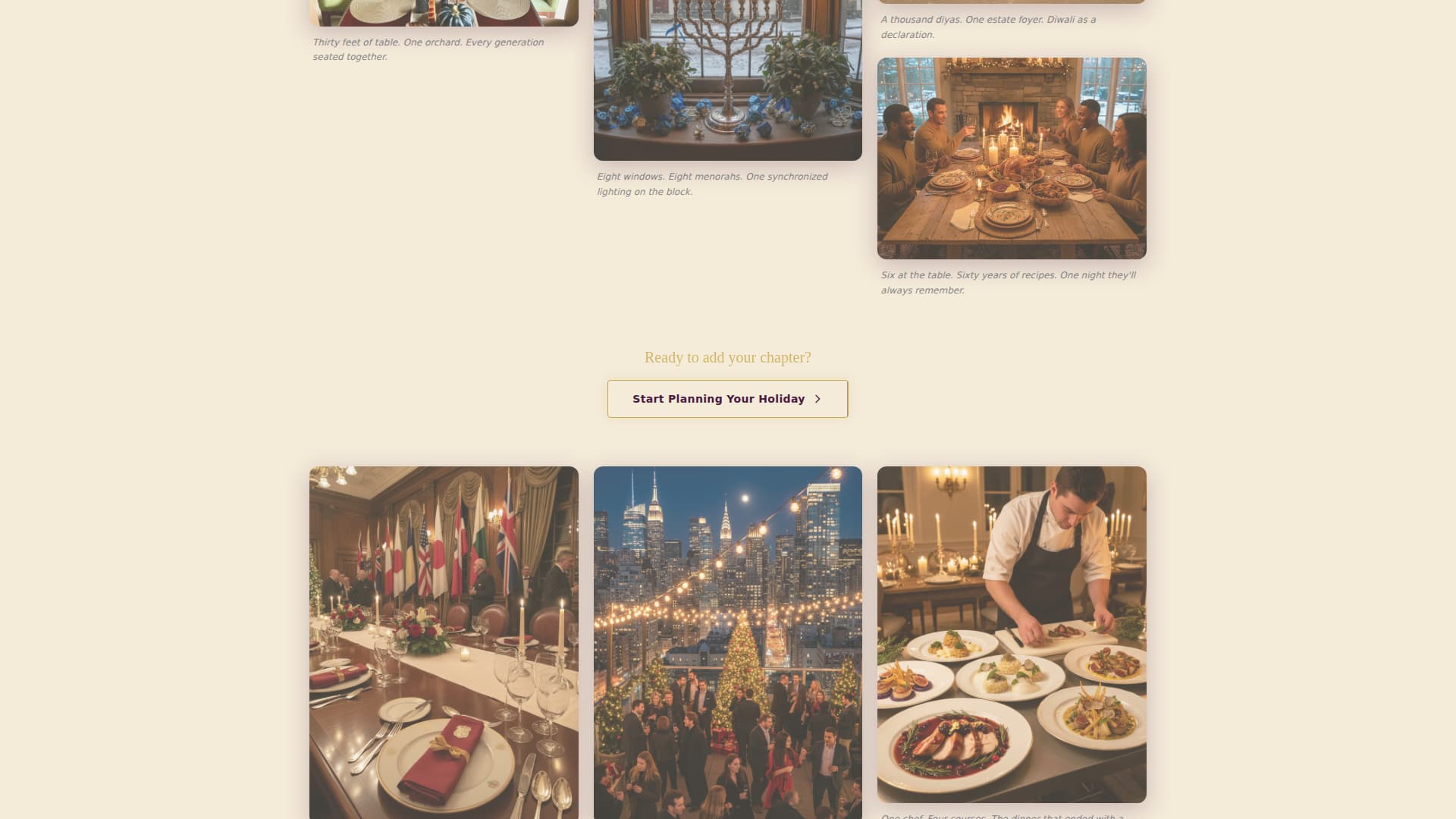 Holiday Event Blog Website Template