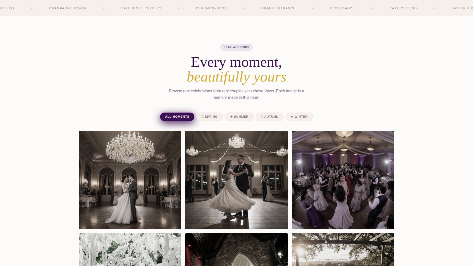 Wedding Venue Virtual Booking Website Template