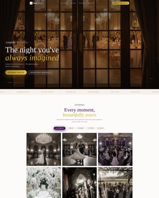 Wedding Venue Virtual Booking Website Template