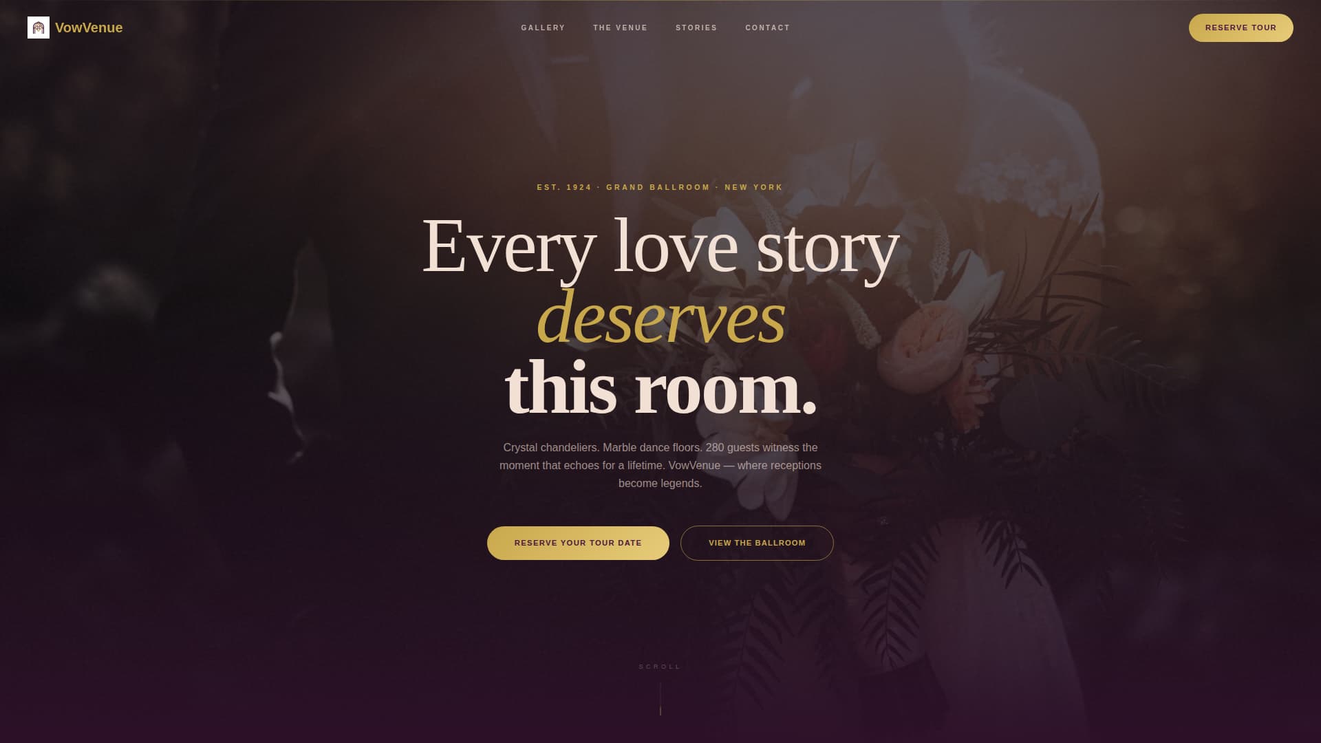 Wedding Venue Online Booking Website Template