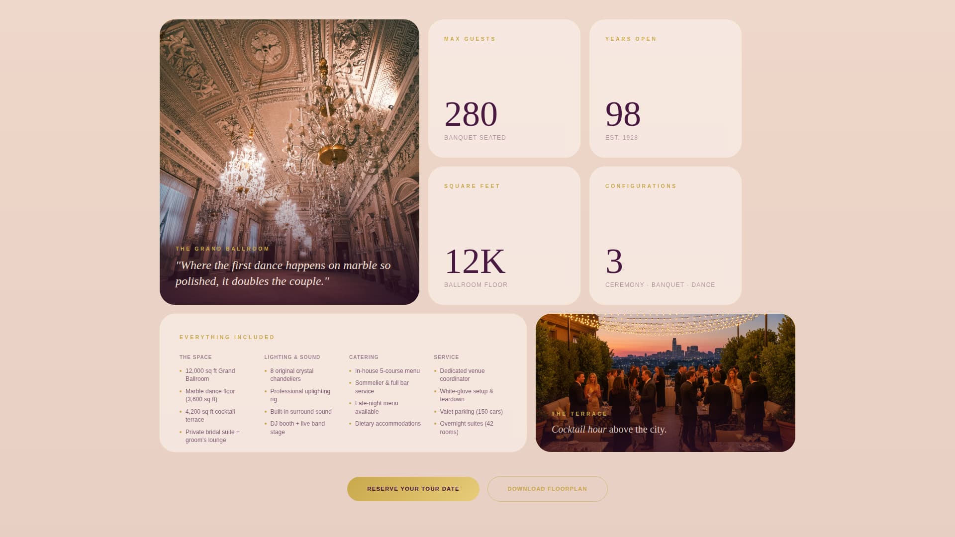 Wedding Venue Online Booking Website Template