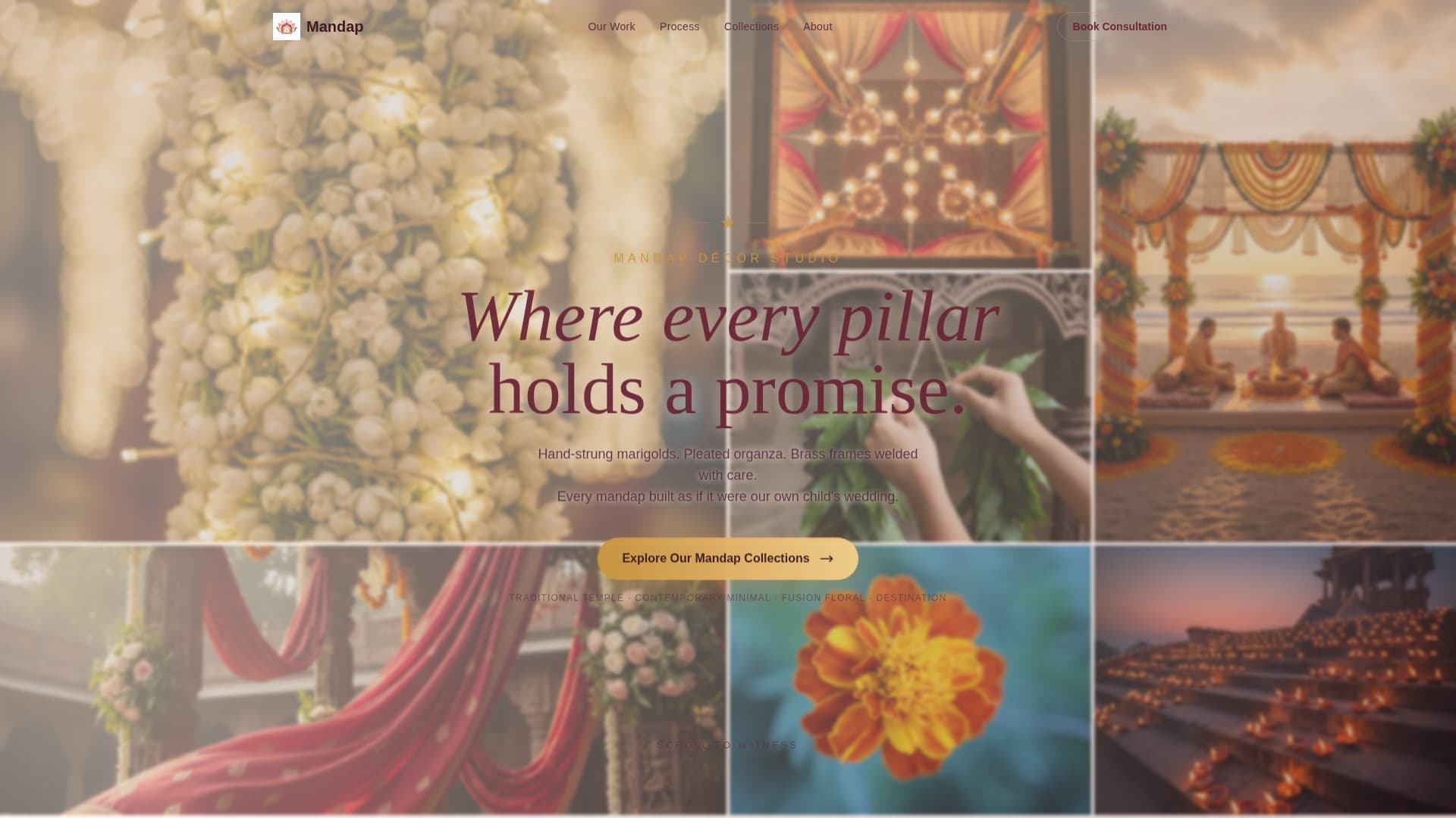 Indian Wedding Specialist Booking Website Template
