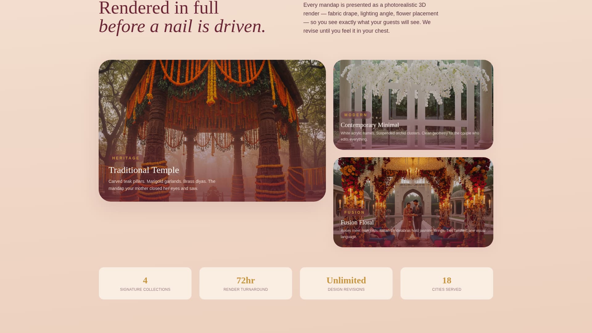 Indian Wedding Specialist Booking Website Template