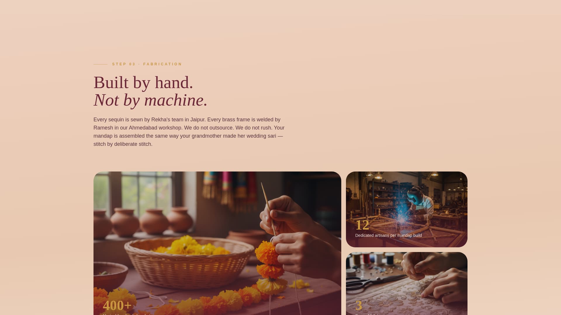 Indian Wedding Specialist Booking Website Template