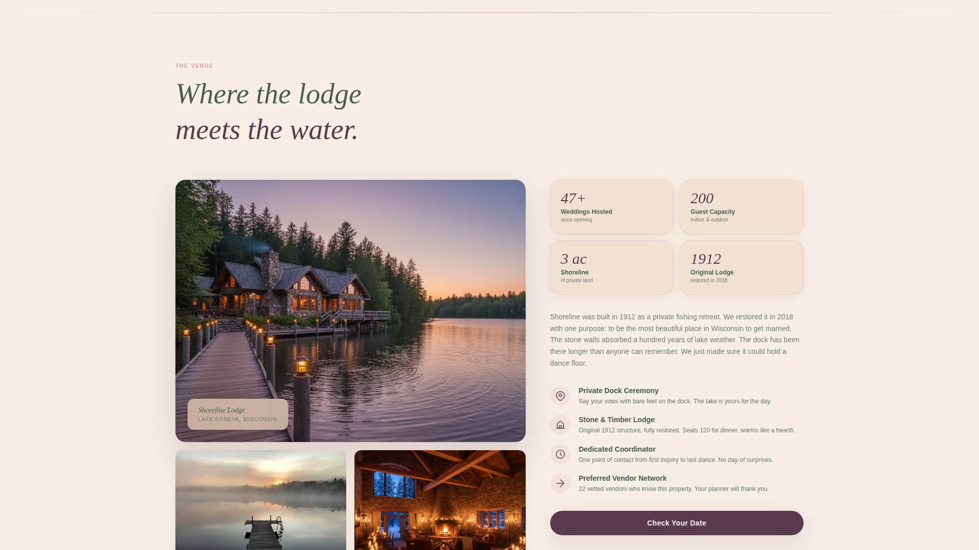 Wedding Venue Commercial Booking Website Template