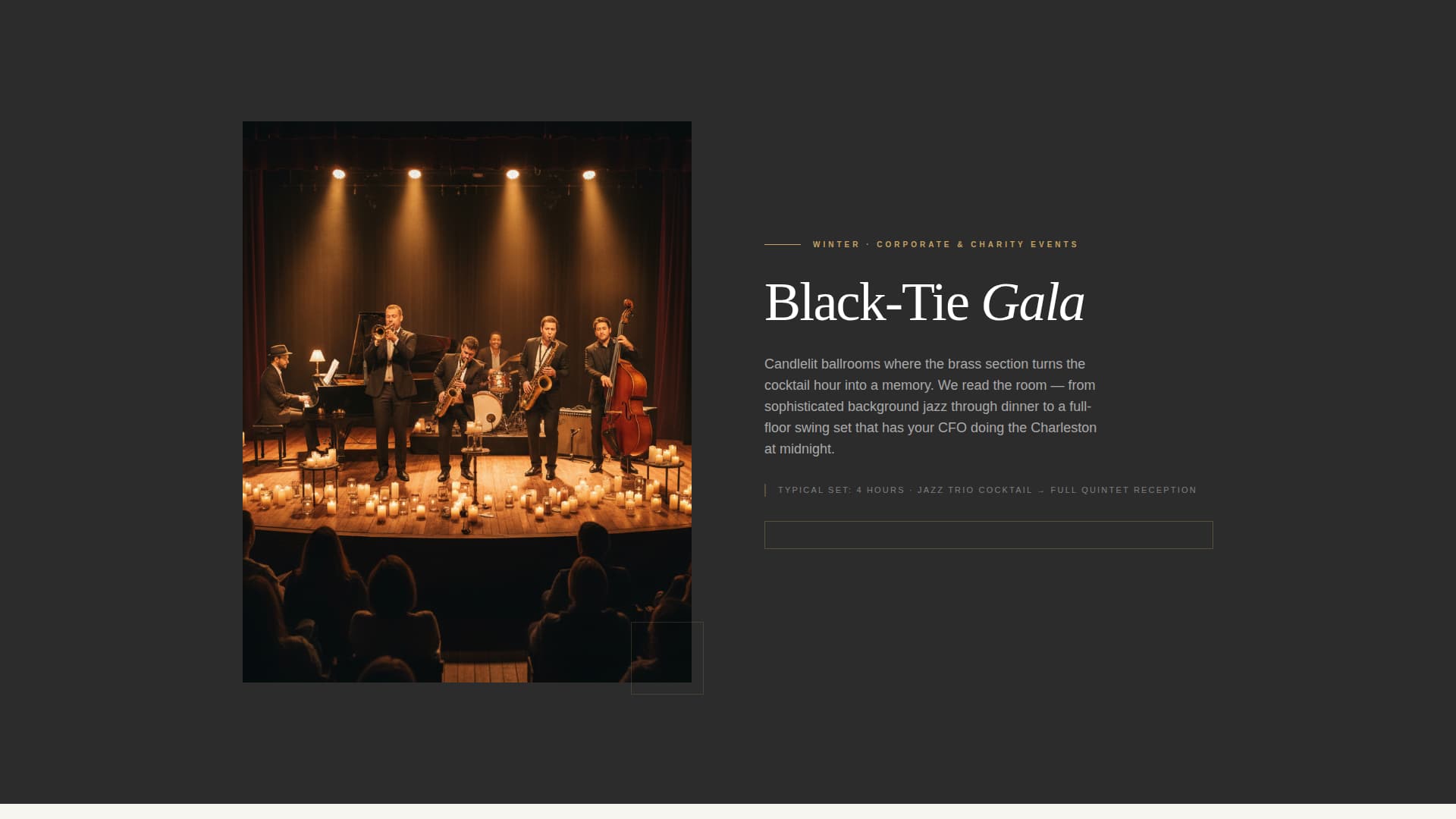 Live Band Website Template for Weddings & Corporate Events
