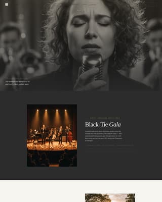 Live Band Website Template for Weddings & Corporate Events