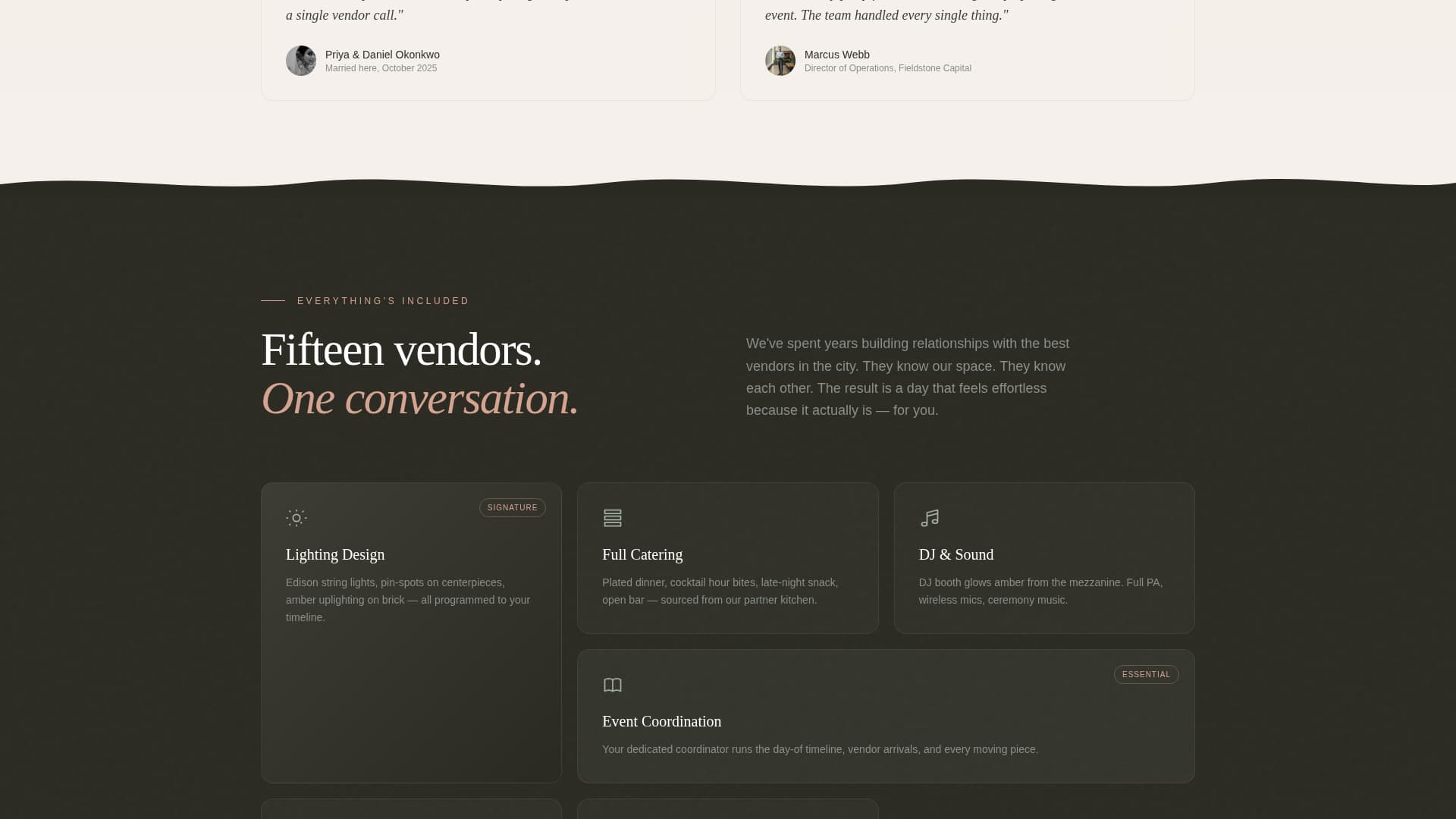 Wedding Venue Residential Booking Website Template