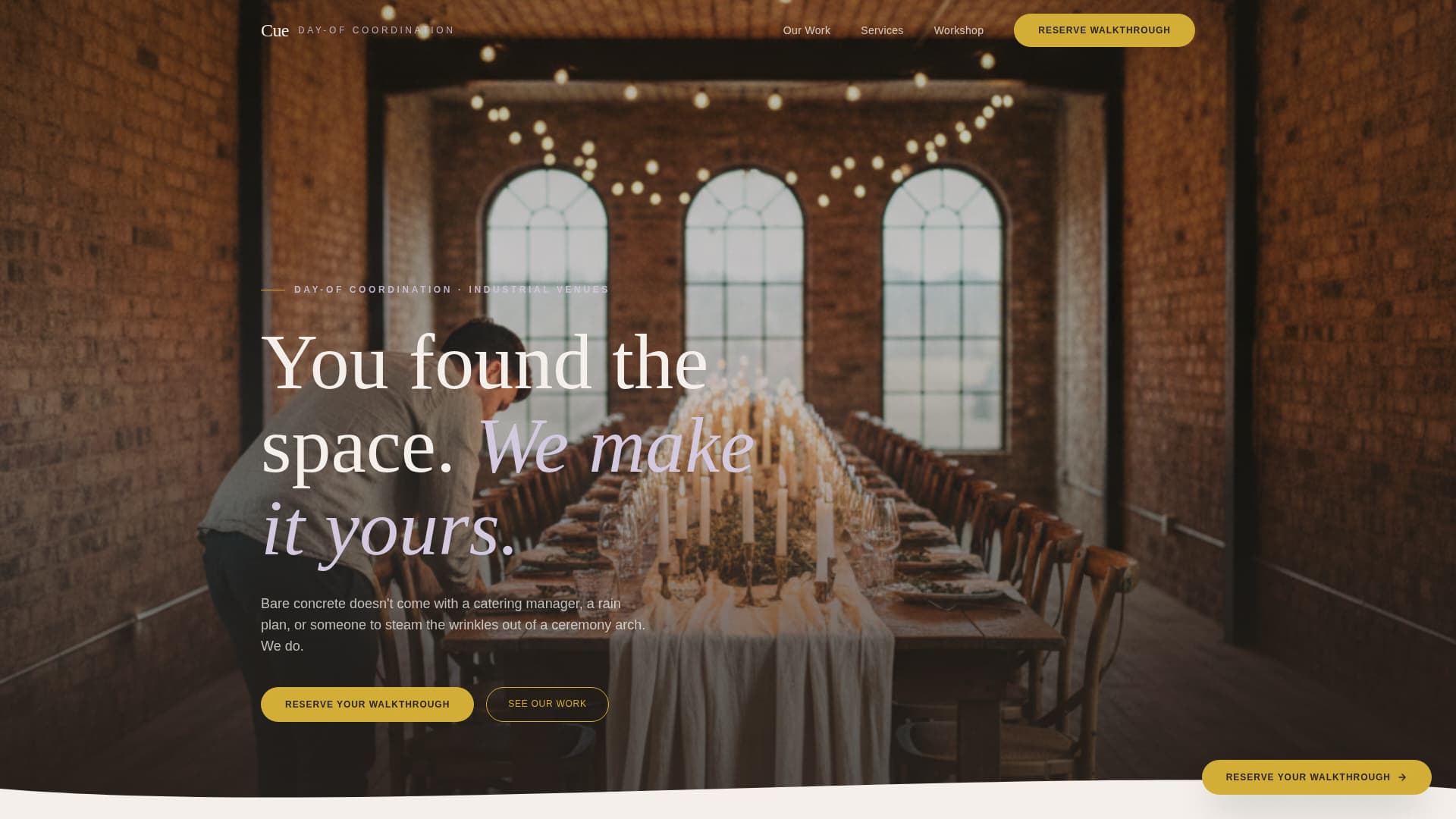 Wedding Venue Portfolio Website Template
