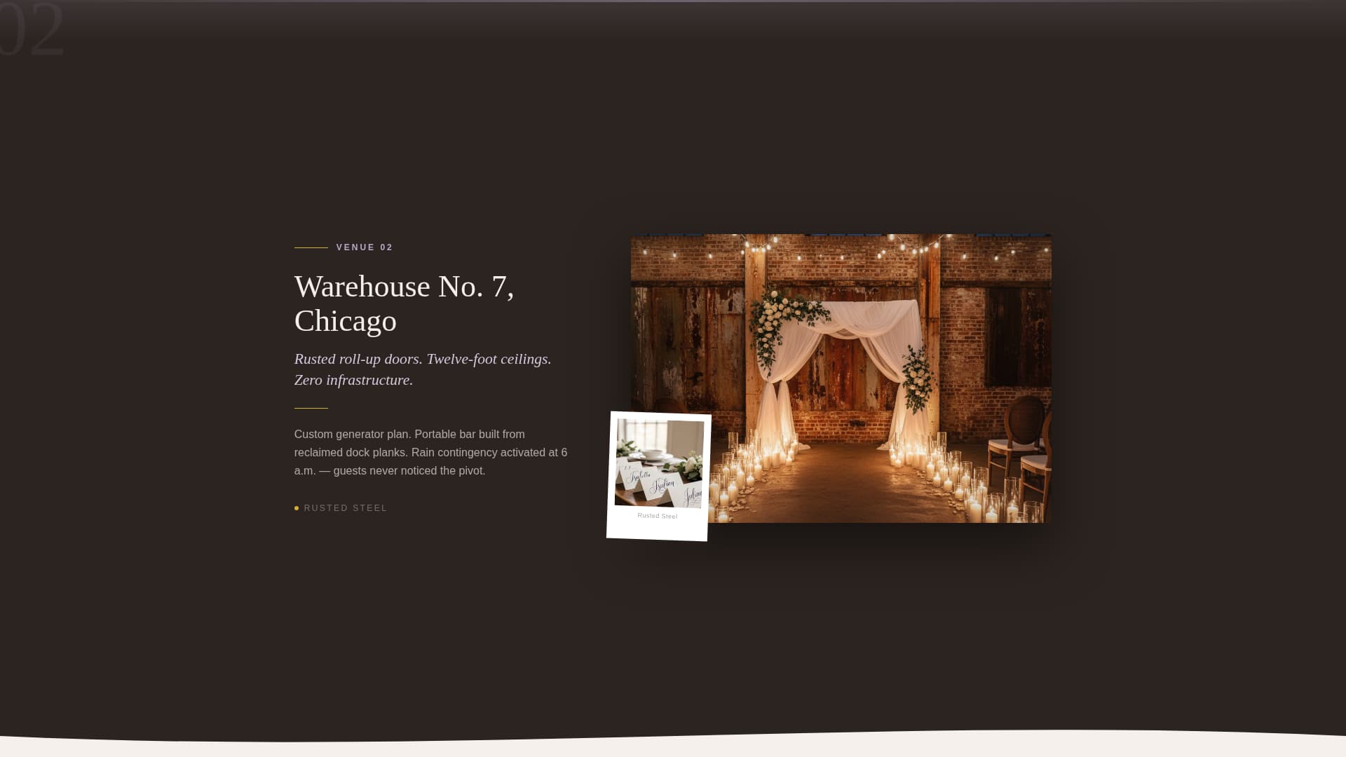 Wedding Venue Portfolio Website Template