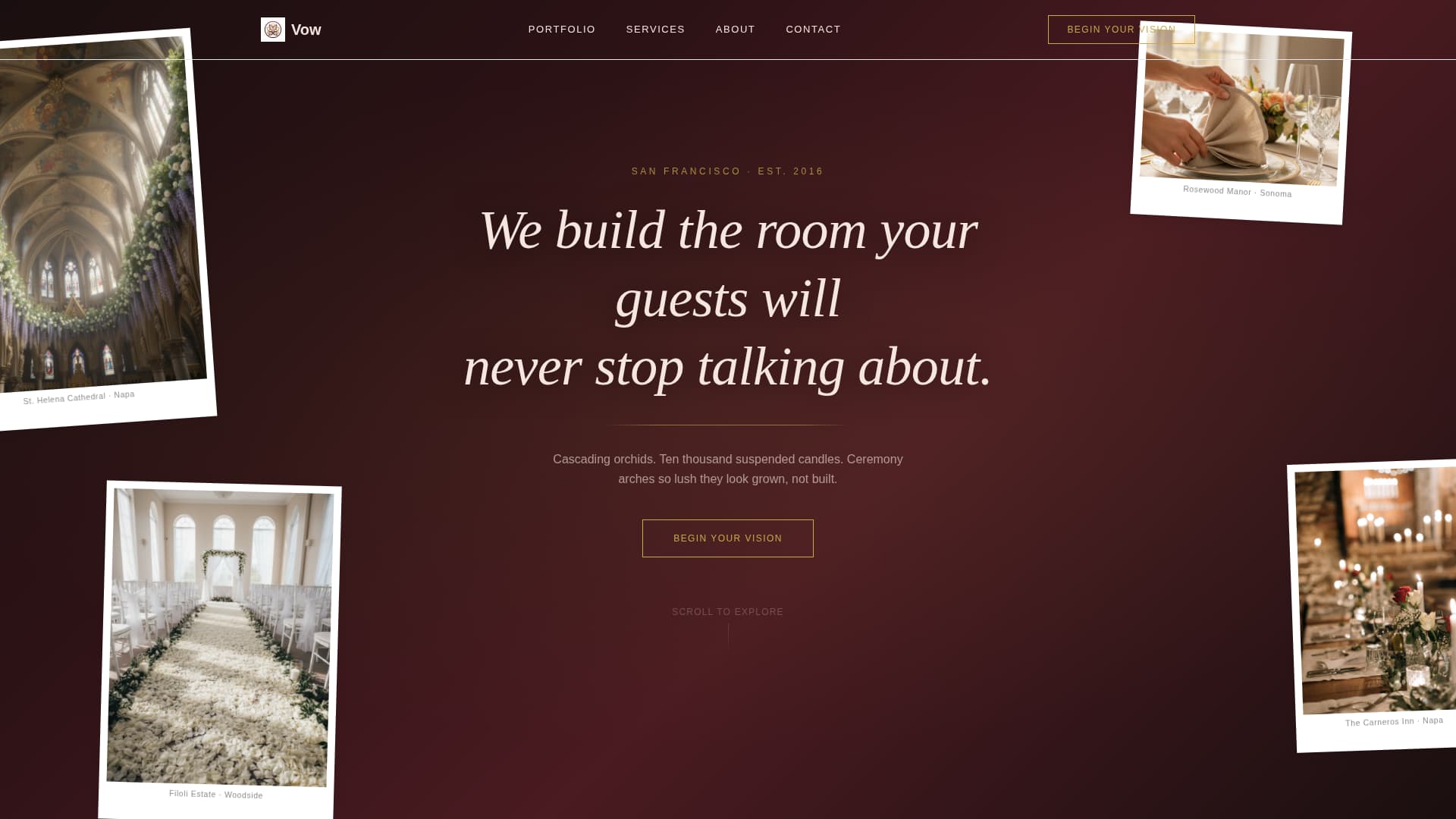 Luxury Wedding Booking Website Template