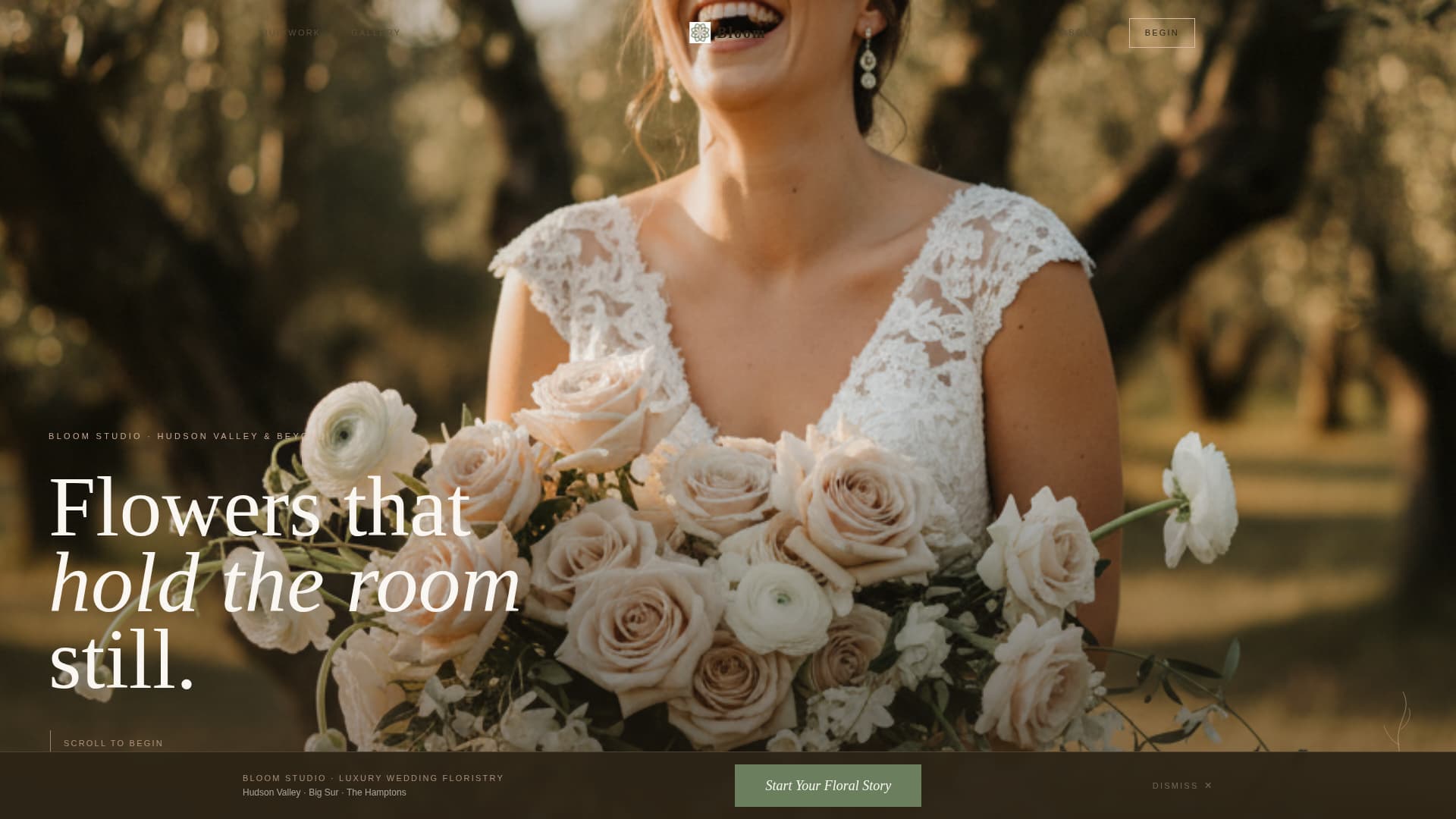 Luxury Wedding Florist Consultation Website Template