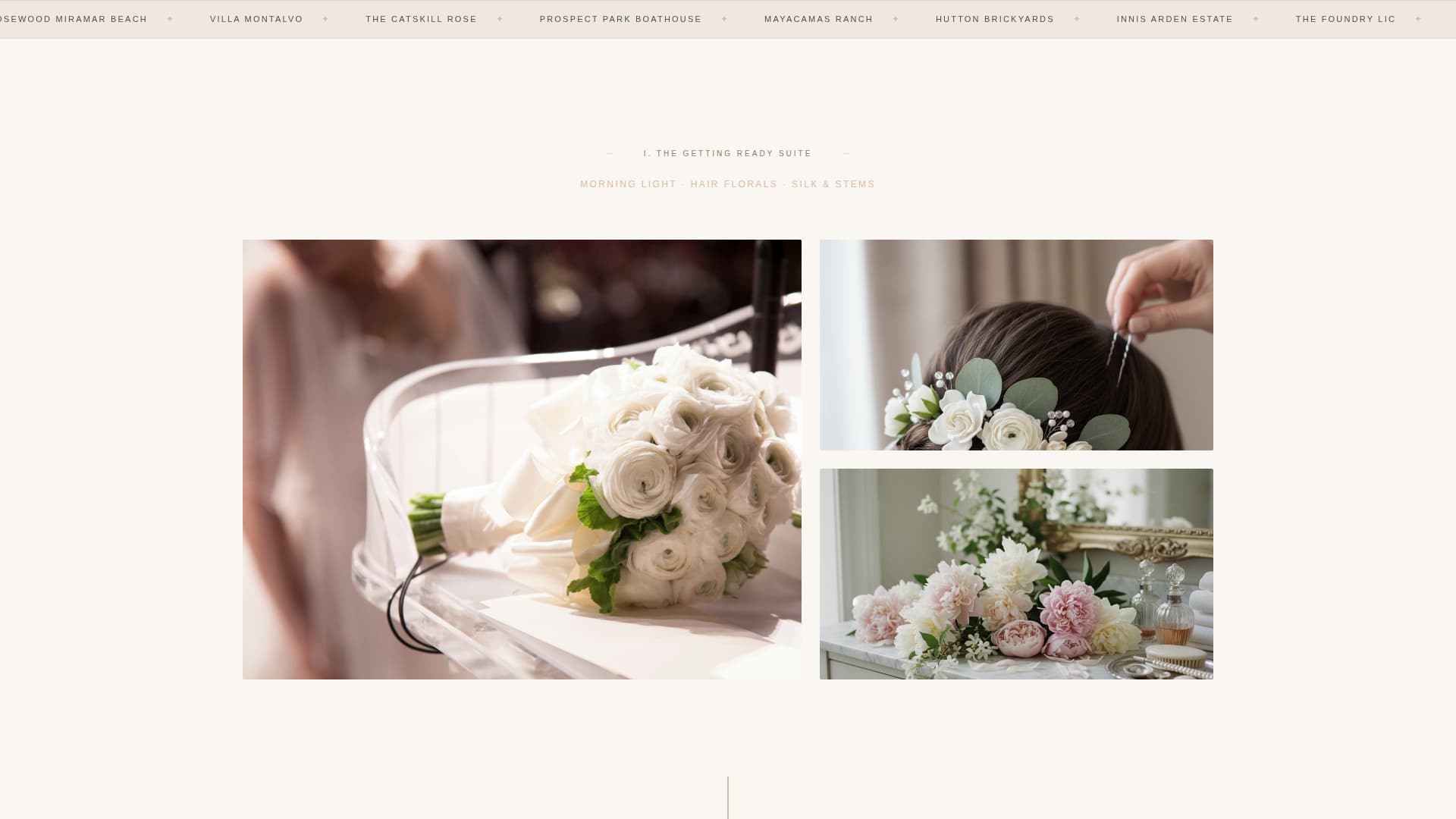 Luxury Wedding Florist Consultation Website Template