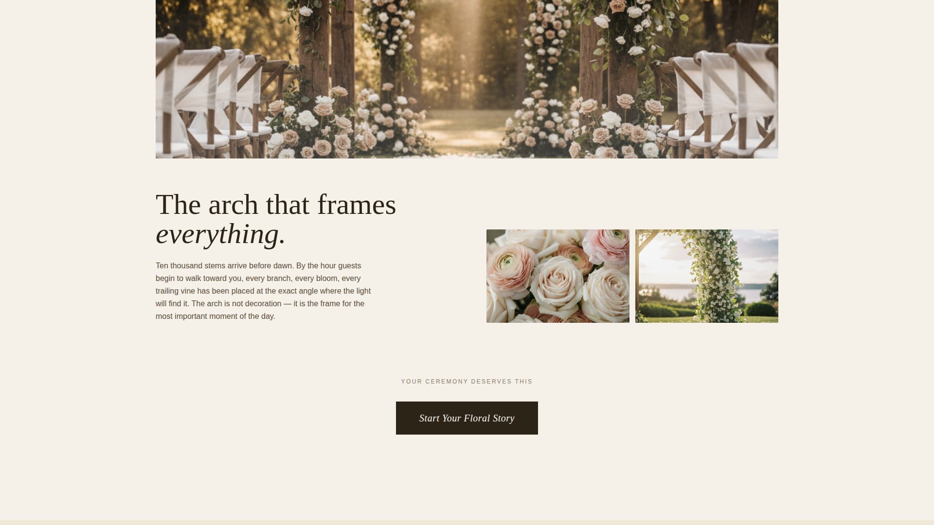 Luxury Wedding Florist Consultation Website Template