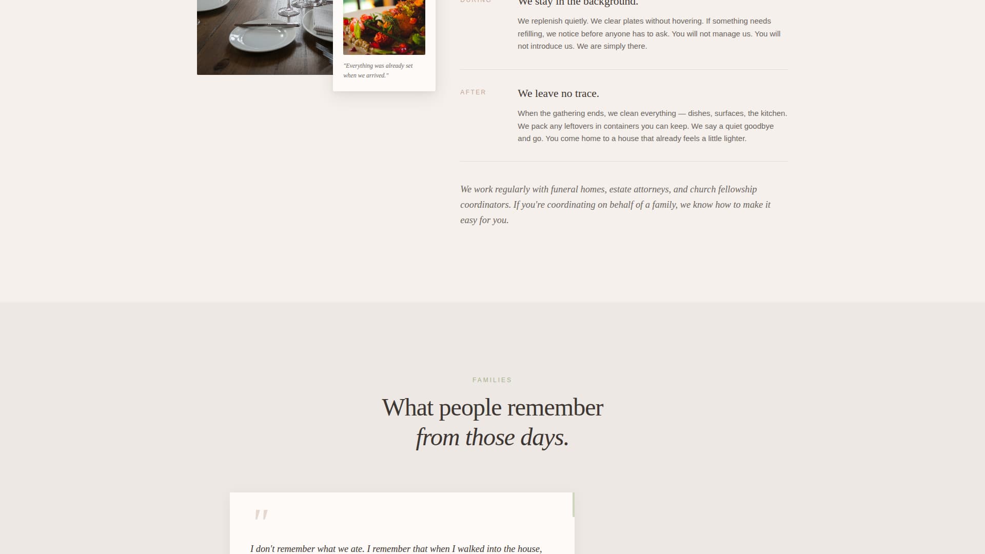 Memorial Event Booking Website Template