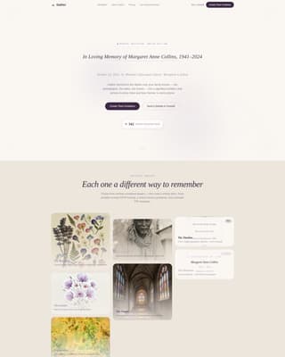 Memorial Event Pricing Website Template