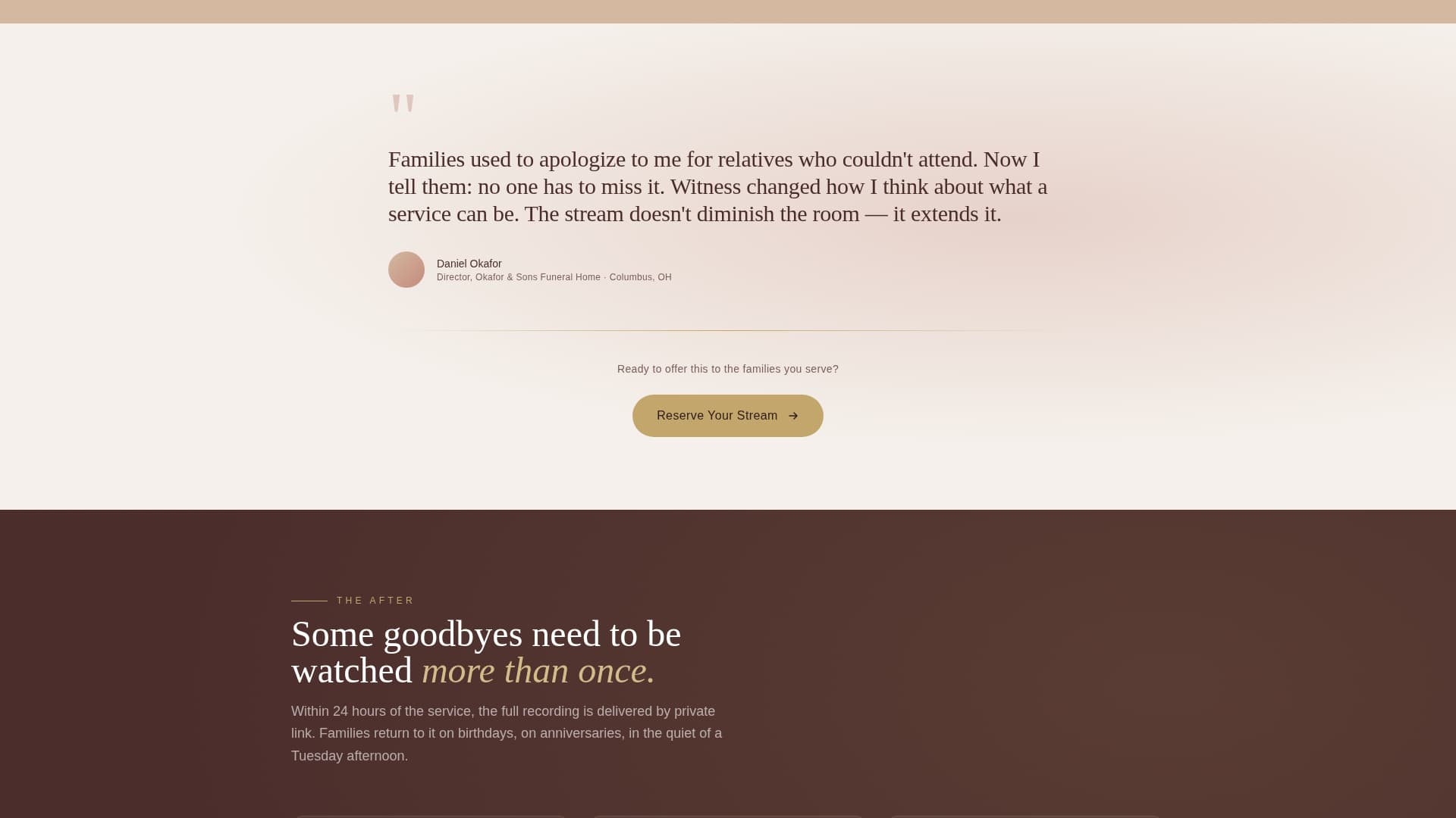 Memorial Event Advanced Booking Website Template