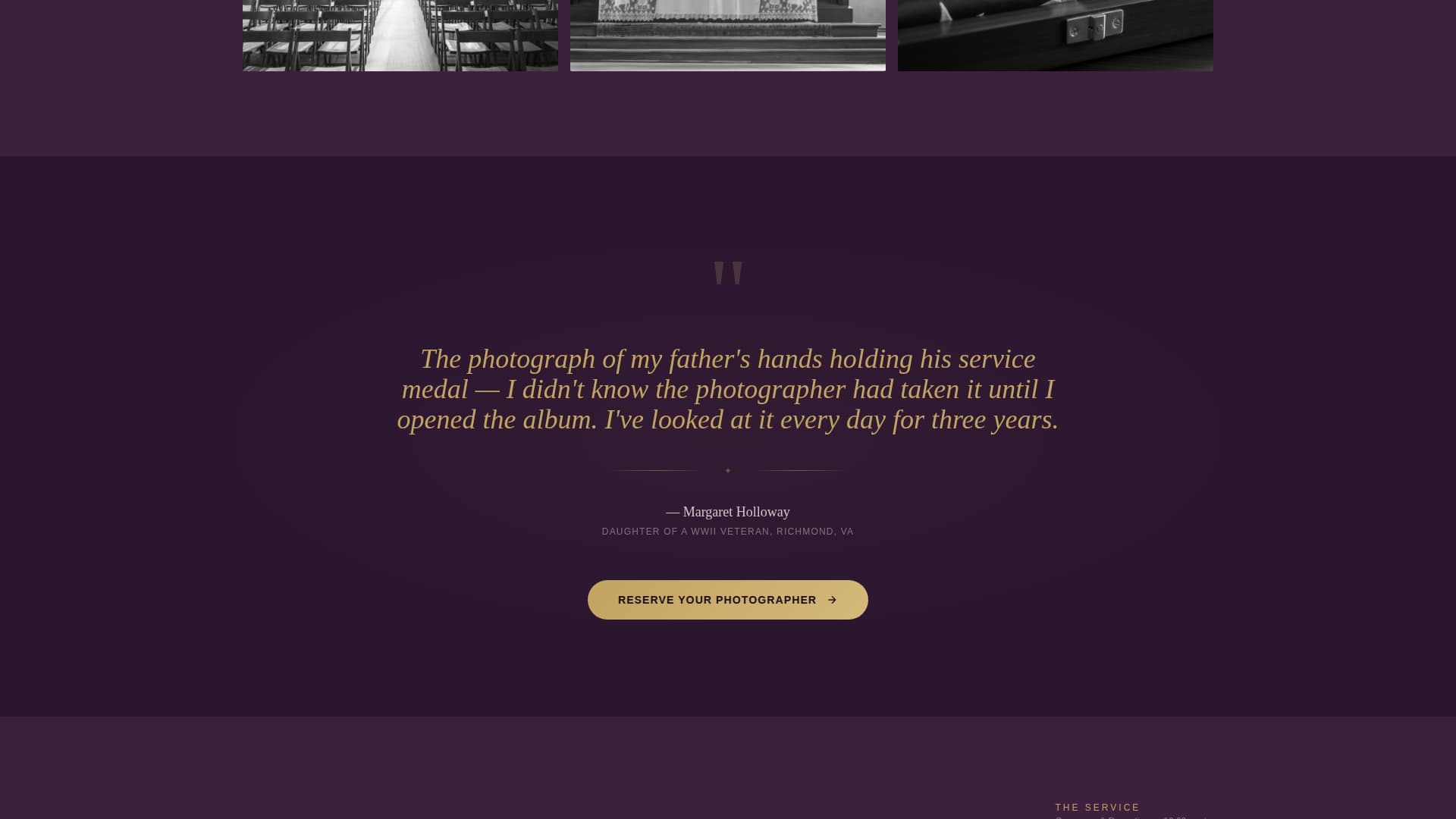 Memorial Event Specialist Booking Website Template
