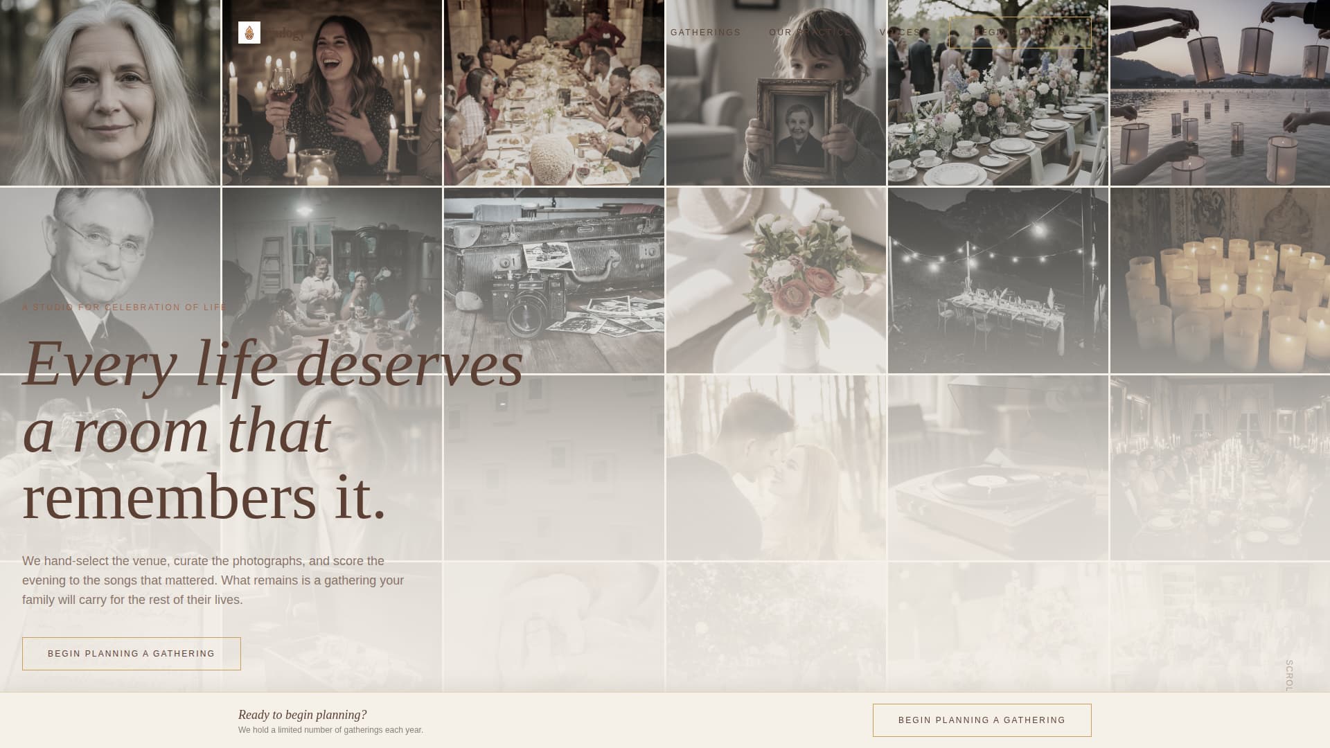 Memorial Event Professional Website Template