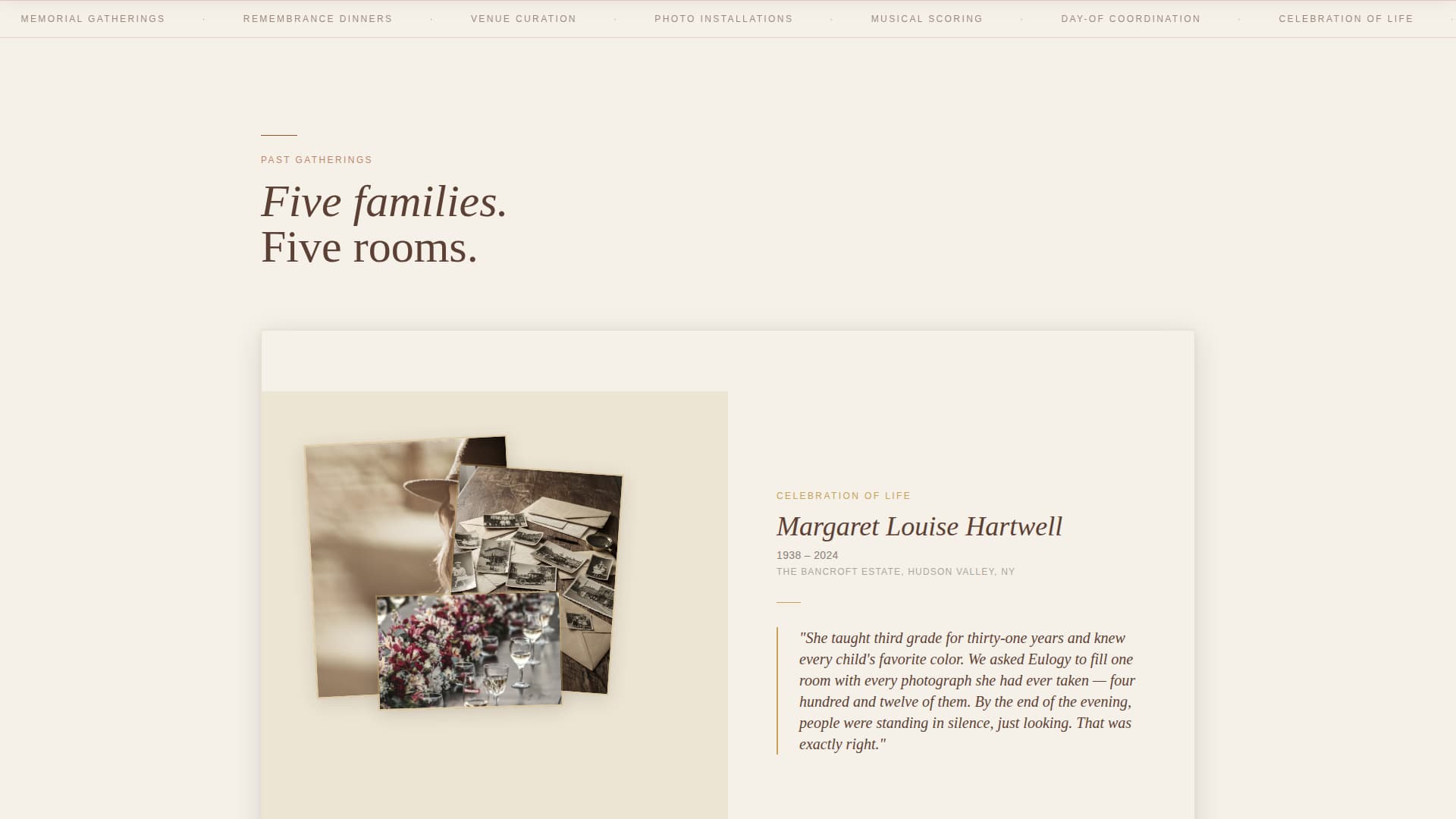 Memorial Event Professional Website Template