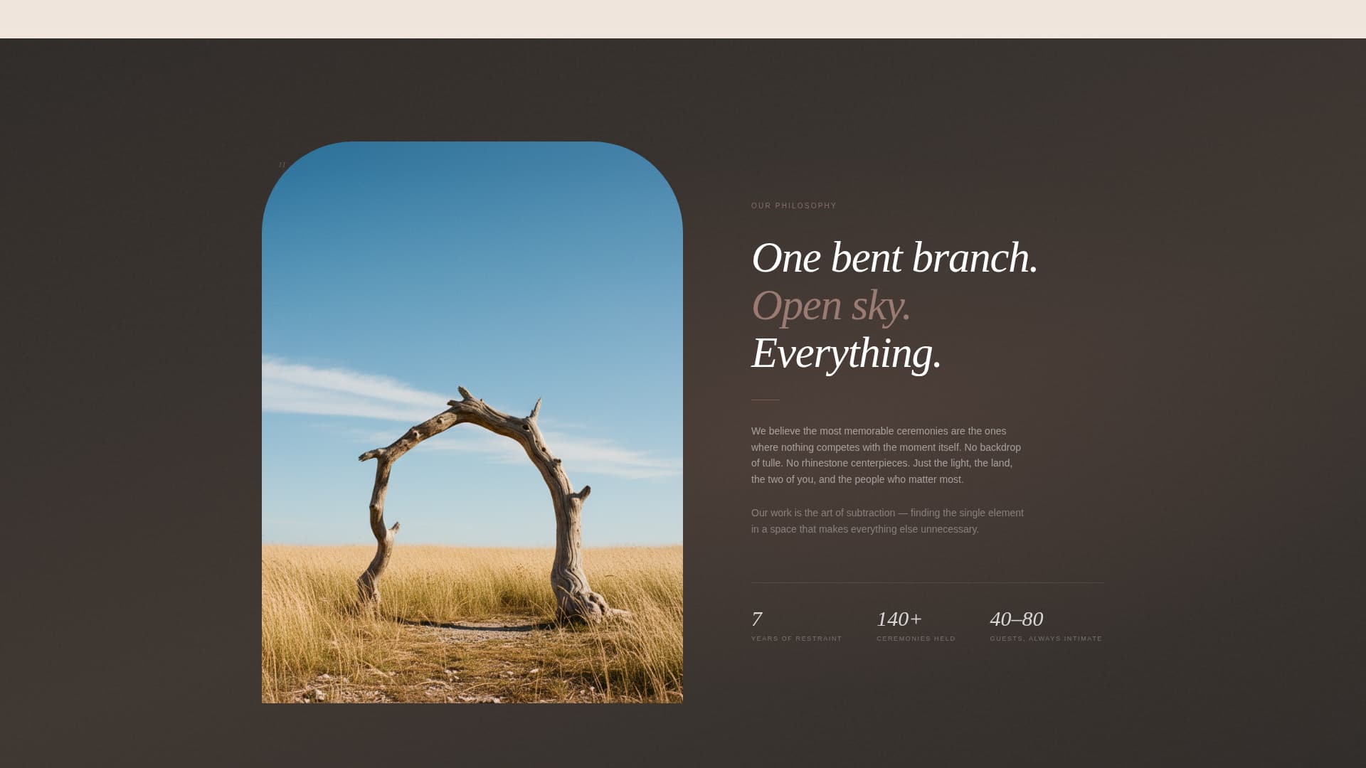 Minimalist Wedding Booking Website Template