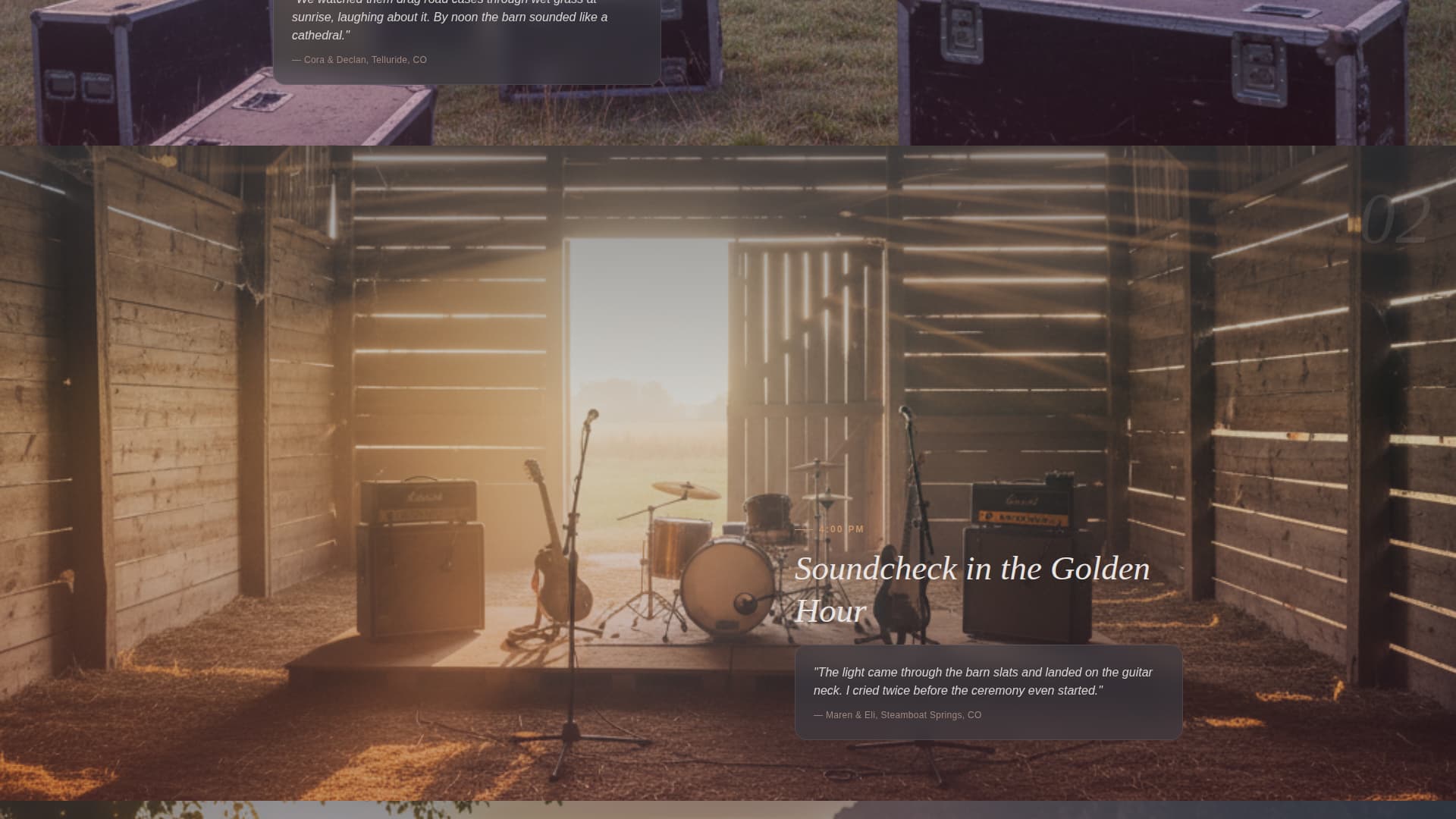 Mountain Wedding Booking Website Template