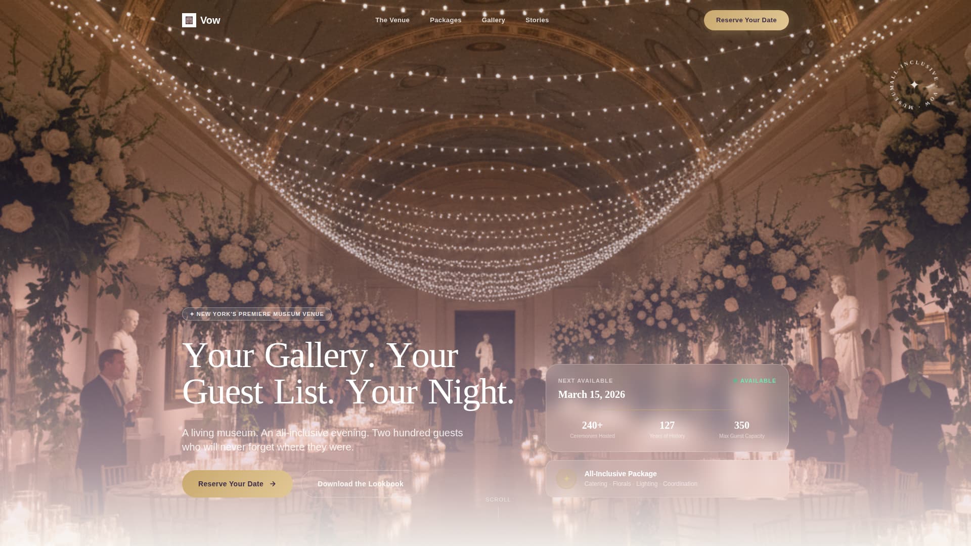 Wedding Venue Booking Website Template