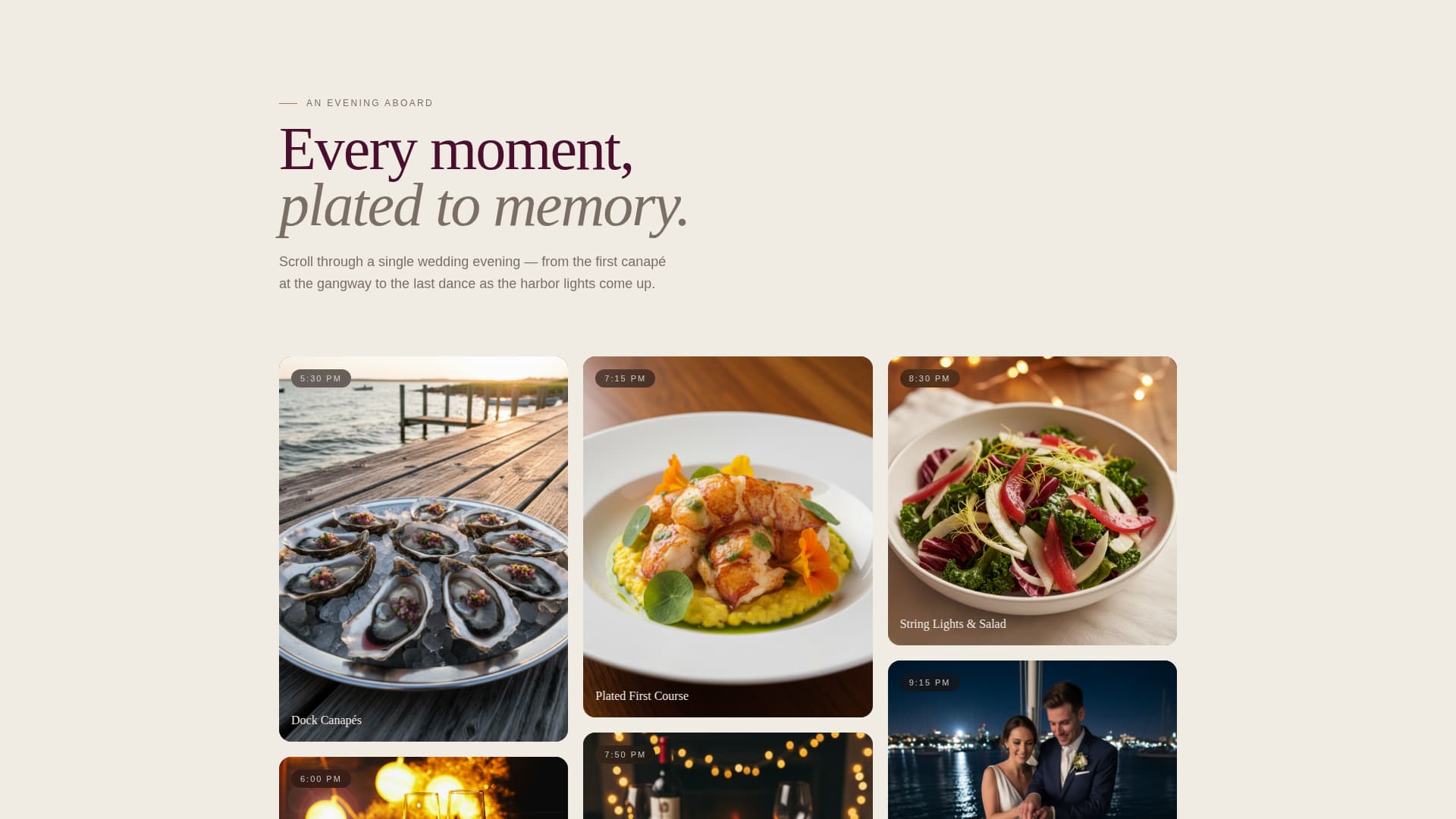 Nautical Wedding Booking Website Template