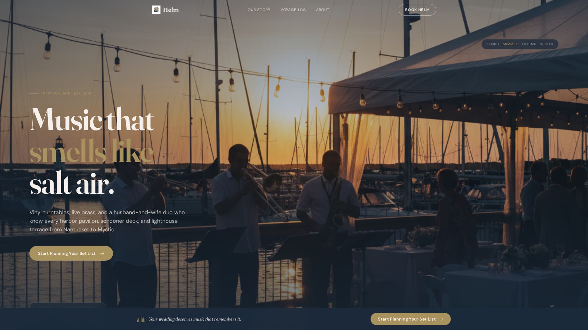 Nautical Wedding Pricing Website Template