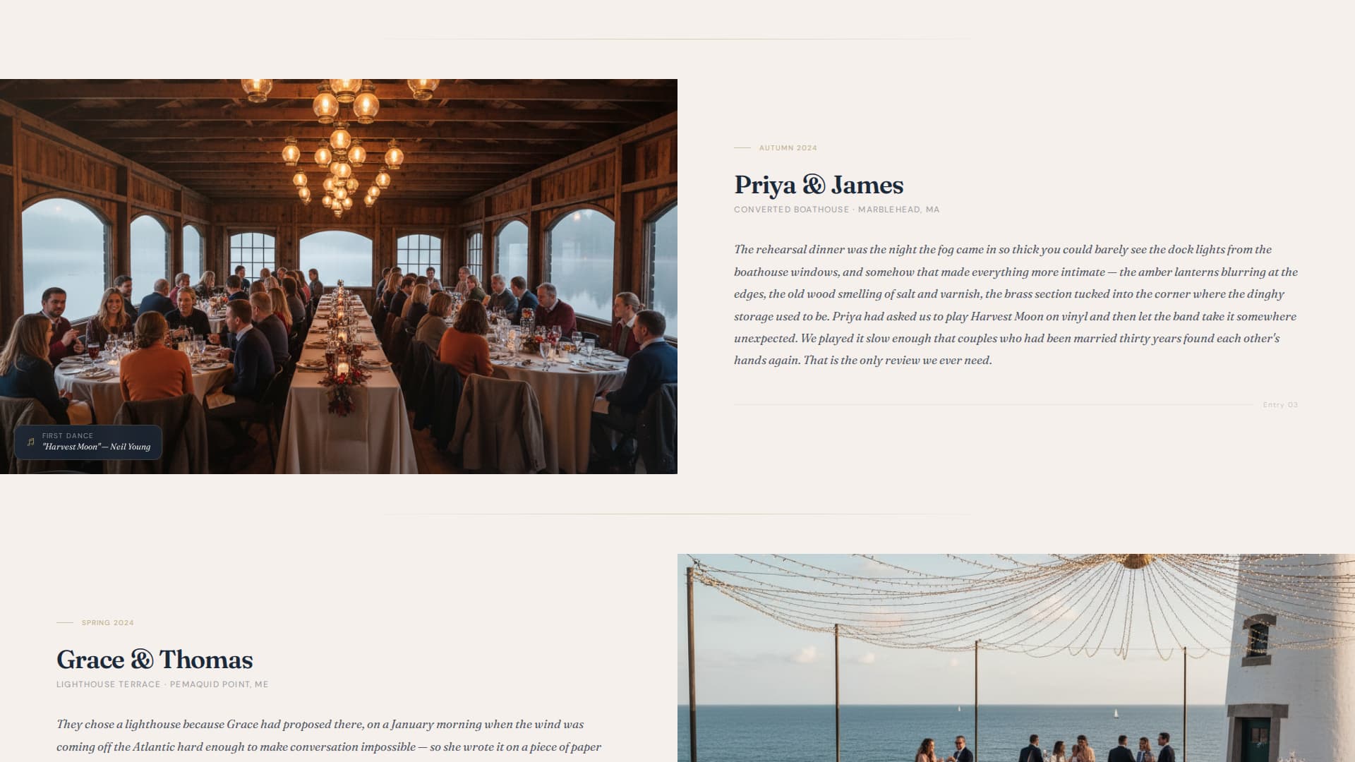 Nautical Wedding Pricing Website Template