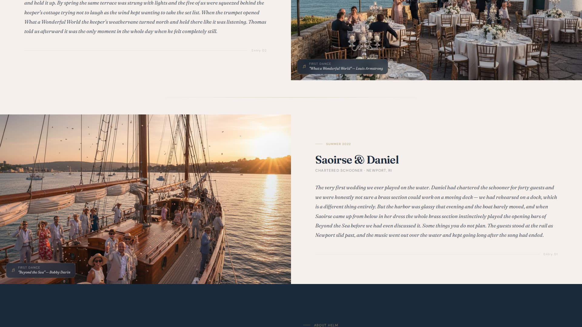 Nautical Wedding Pricing Website Template