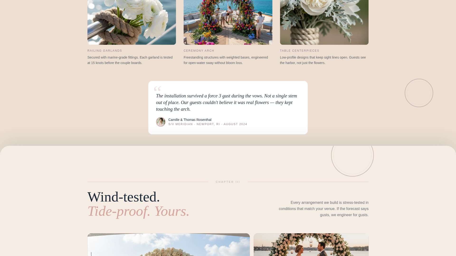 Nautical Wedding Specialist Professional Website Template