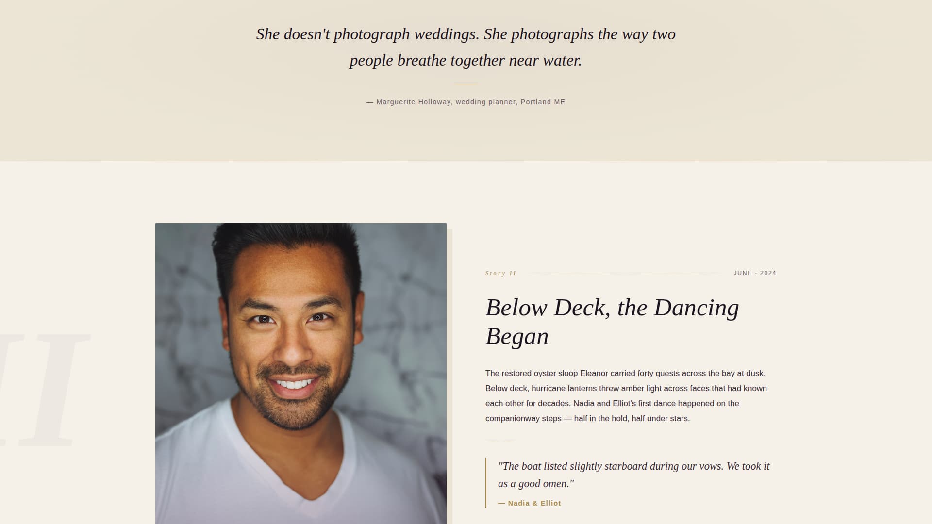 Nautical Wedding Reviews Website Template