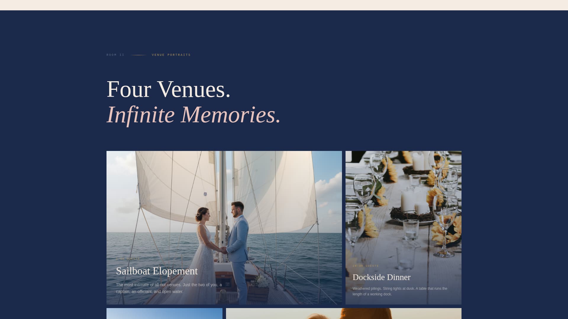 Nautical Wedding Specialist Booking Website Template