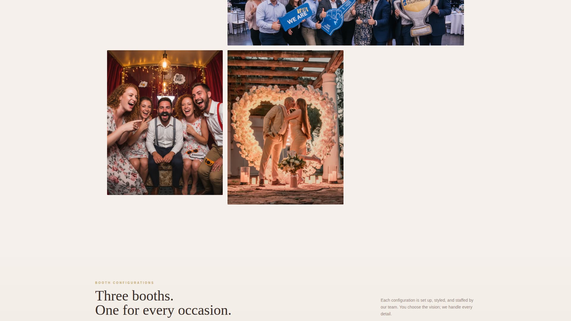 Photo Booth & Party Rental Specialist Booking Website Template