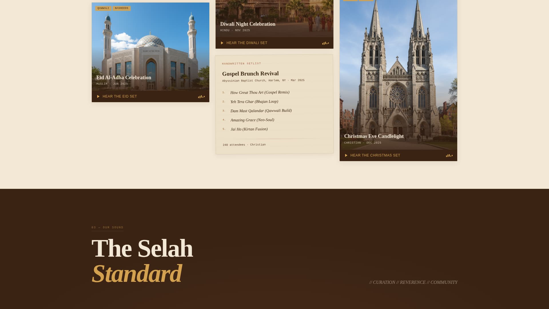 Religious Event Specialist Booking Website Template